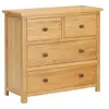 Image de Commode 80x35x75 cm Bois de chêne massif