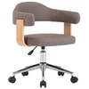 Image de Chaise pivotante de bureau Taupe Bois courbé et tissu3054841