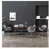 Image de Eetkamerstoelen 4 st draaibaar stof grijs3054867