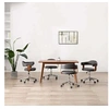 Image de Lot de 4 chaise de bureau interieur non pliable en bois H. 115.5 cm gris