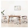 Image de Lot de 4 chaise de bureau H. 115.5 cm non pliable en bois interieur marron