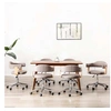 Image de Lot de 6 chaise de bureau interieur non pliable en bois H. 115.5 cm marron
