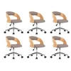 Image de Lot de 6 chaise H. 66.5 cm non pliable en bois interieur marron