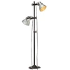 Image de Vloerlamp met 2 lampenkappen E27 gietijzer zilverkleurig320583