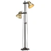 Image de Vloerlamp met 2 lampenkappen E27 gietijzer messingkleurig320584