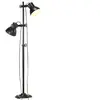 Image de Vloerlamp met 2 lampenkappen E27 gietijzer zwart320585