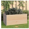 Image de 3x Bois de Pin Solide Jardinières Surélevées Lit de Plantation Fleurs Légumes Plantes Jardin Véranda Patio Balcon Extérieur 80x120 cm