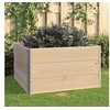 Image de 3x Bois de Pin Solide Jardinières Surélevées Lit de Plantation Fleurs Légumes Plantes Jardin Véranda Patio Balcon Extérieur 100x100 cm