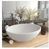 Image de Lavabo Ovale de Luxe Vasque à Poser de Toilette Lave-mains de Salle de Bain Salle Cosmétique Maison Intérieur Blanc 146921