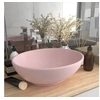 Image de Lavabo ovale de luxe Rose mat 40x33 cm Céramique