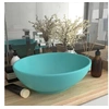 Image de Lavabo ovale de luxe Vert clair mat 40x33 cm Céramique