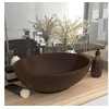 Image de Lavabo ovale de luxe Marron foncé mat 40x33 cm Céramique