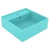 Image de Lavabo Carré de Luxe à Trop-plein Vasque à Poser de Toilette Lave-mains de Salle de Bain Salle Cosmétique Vert Clair 146947