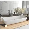 Image de Lavabo de Luxe Rectangulaire Vasque à Poser de Toilette Lave-mains de Salle de Bain Salle de Cosmétiques Maison Blanc 146954