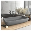 Image de Lavabo de Luxe Rectangulaire Vasque à Poser de Toilette Lave-mains de Salle de Bain Salle Cosmétique Maison Gris 146960