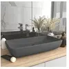Image de Lavabo de Luxe Rectangulaire Vasque à Poser de Toilette Lave-mains de Salle de Bain Salle Cosmétique Maison Gris 146961