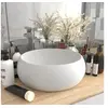 Image de Lavabo rond de luxe Blanc mat 40x15 cm Céramique