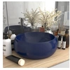 Image de Wastafel rond 40x15 cm keramiek mat donkerblauw147001