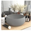 Image de Lavabo rond de luxe Gris clair mat 40x15 cm Céramique