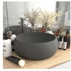 Image de Lavabo rond de luxe Gris foncé mat 40x15 cm Céramique