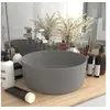 Image de Lavabo rond de luxe Gris clair mat 40x15 cm Céramique