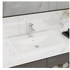 Image de Lavabo avec trou de robinet Blanc mat 60x46 cm Céramique