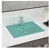 Image de Lavabo avec Trou de Robinet Vasque à Poser de Toilette Lave-mains de Salle de Bain Cuisine Maison Intérieur Vert 147024