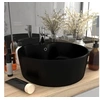 Image de Lavabo de luxe avec trop plein Noir mat 36x13 cm Céramique