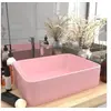 Image de Lavabo de Luxe Vasque à Poser de Toilette Lave-mains de Salle de Bain Salle Cosmétique Rectangulaire Intérieur Rose 147043