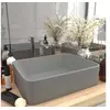 Image de Lavabo de luxe Gris clair mat 41x30x12 cm Céramique