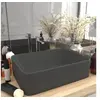 Image de Lavabo de luxe Gris foncé mat 41x30x12 cm Céramique