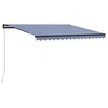 Image de Luifel handmatig uittrekbaar 450x300 cm blauw en wit3055194