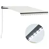 Image de Luifel handmatig uittrekbaar met LED 300x250 cm cràme3055221