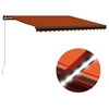 Image de Luifel handmatig uittrekbaar met LED 450x300 cm oranje en bruin3055231