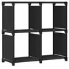Image de Etagère d'affichage 4 cubes Noir 69x30x72,5 cm Tissu322598