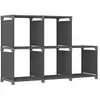 Image de Etagère d affichage 5 cubes Gris 103x30x72,5 cm Tissu