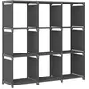 Image de Etagère d affichage 9 cubes Gris 103x30x107,5 cm Tissu