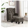 Image de Fauteuil met voetenbankje tissu taupe