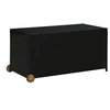 Image de Boîte de rangement de jardin noir 120x65x61 cm résine tressée