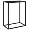 Image de Table console Noir 60x35x75 cm Verre trempé