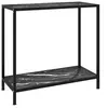 Image de Table console Noir 80x35x75 cm Verre trempé