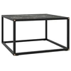 Image de Table basse Noir avec verre marbre noir 60x60x35 cm