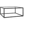 Image de Salontafel met gehard glas 80x80x35 cm zwart322875