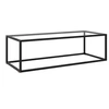 Image de Table basse Noir avec verre trempé 120x50x35 cm