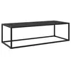 Image de Table basse Noir avec verre noir 120x50x35 cm