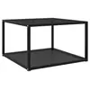 Image de Table basse Noir 60x60x35 cm Verre trempé
