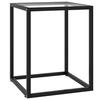 Image de Table basse Noir avec verre trempé 40x40x50 cm