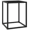 Image de Table basse Noir avec verre noir 40x40x50 cm