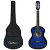 Image de Guitare classique avec sac pour débutants Bleu 3 4 36