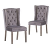 Image de Lot de 2 chaise en bois massif non pliable H. 108.5 cm interieur gris